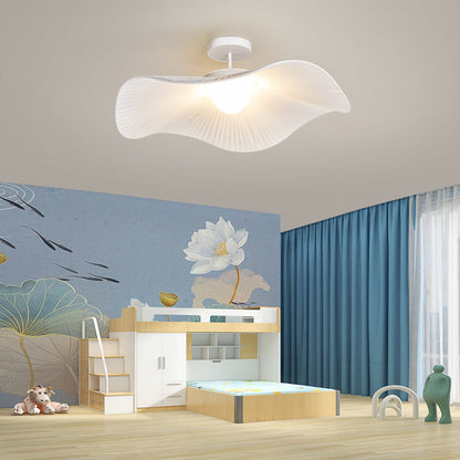 Pleated Fabric Hats Flowers Three Step Dimming Modern Ceiling Lights