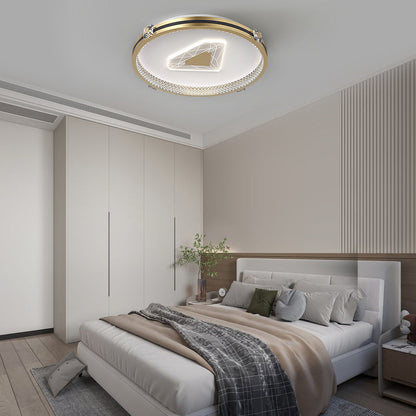 Circular Geometric Three Step Dimming LED Modern Ceiling Lights Fixture