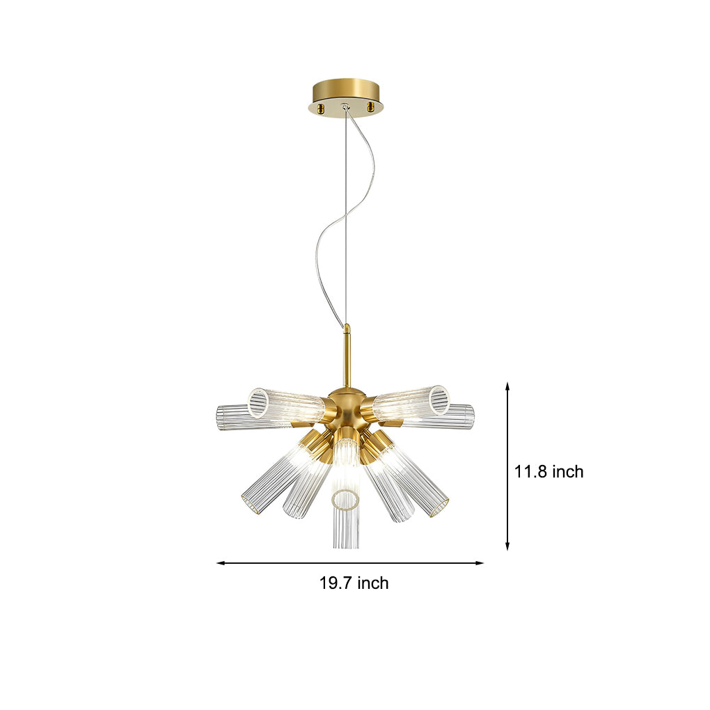 Acrylic Tube Three Step Dimming Post-Modern Sputnik Light Chandelier