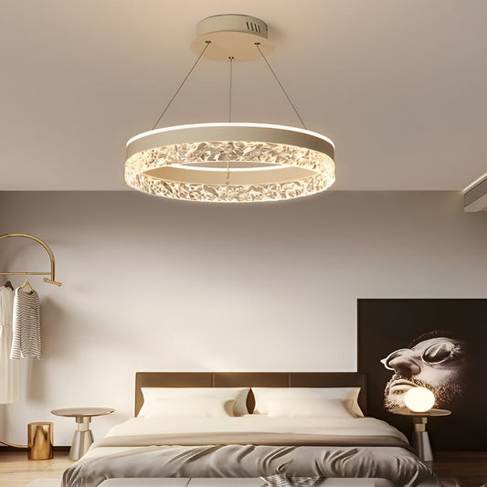 Circular Ring Three-step Dimming LED Modern Chandelier Island Lights