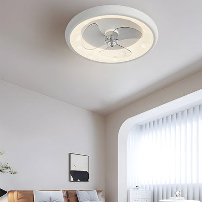 Remote Controlled Modern 4-Speed LED Ceiling Fan Lamp, 3 Blades