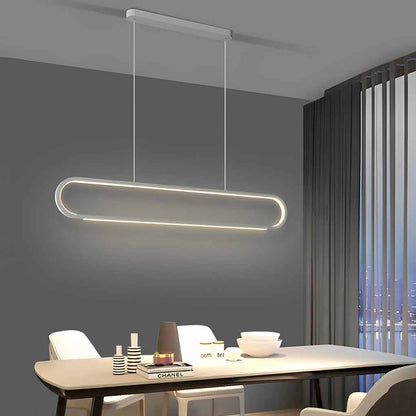 Minimalist Strip Stepless Dimming LED Modern Chandelier Hanging Lamp