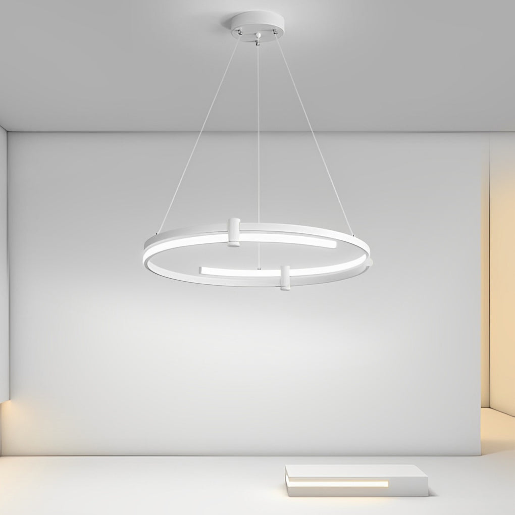 Minimalist Round Stepless Dimming with Remote LED Nordic Chandelier