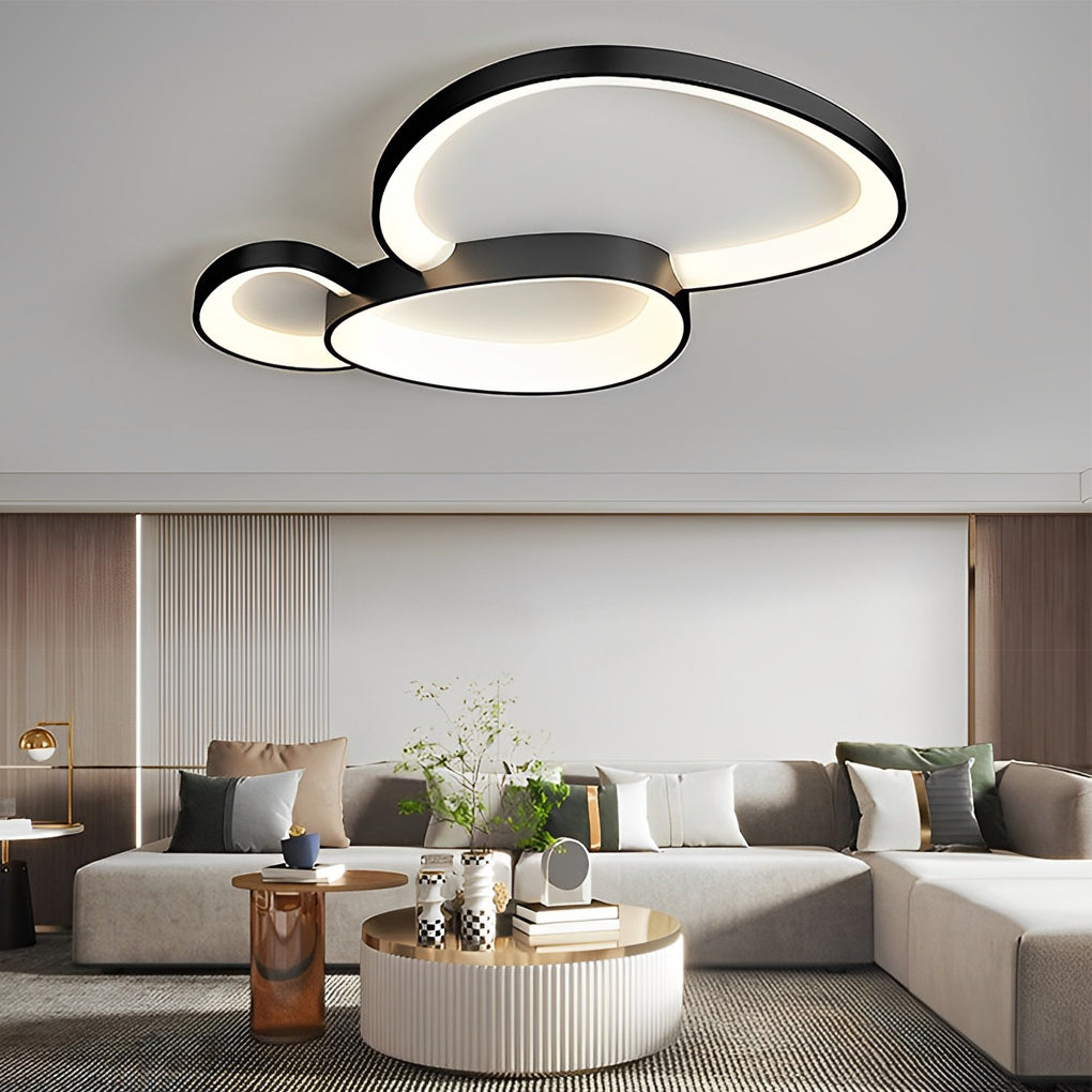 Creative Geometric Line Three Step Dimming LED Modern Ceiling Lights