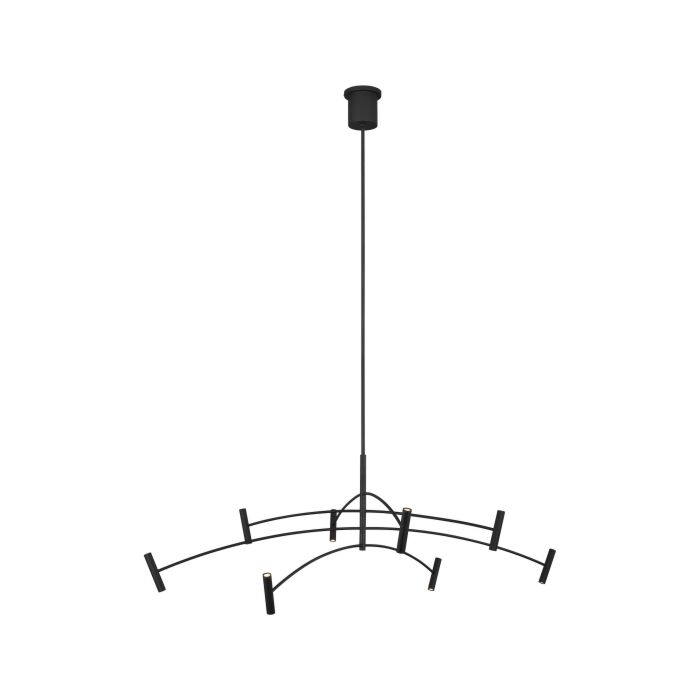 Aerial 1-Light LED Chandelier in Matte Black