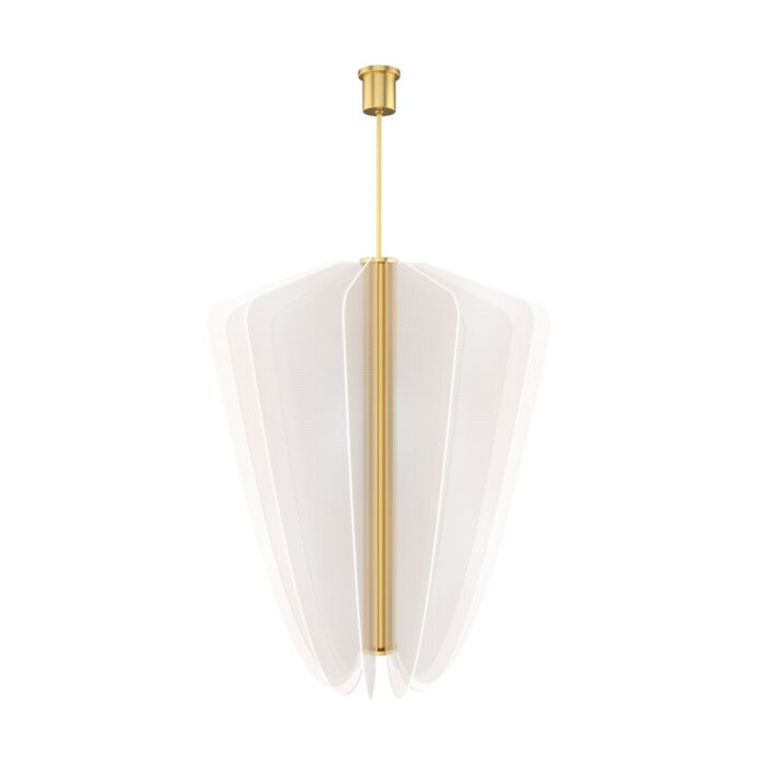 Nyra 1-Light LED Chandelier in Plated Brass