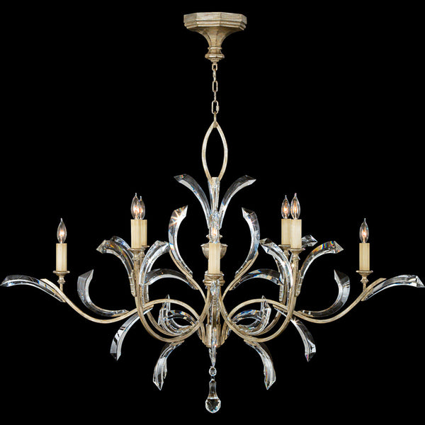 Chandelier, Round, 8-Light, Silver, 57"W (701240ST 6EM0)