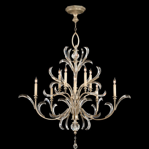 Chandelier, Round, 10-Light, Silver, 56"W (701340ST 6EM1)