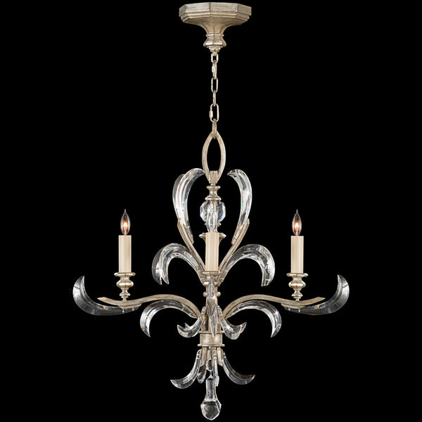 Chandelier, Round, 4-Light, Silver, 28"W (701540ST 6EM2)