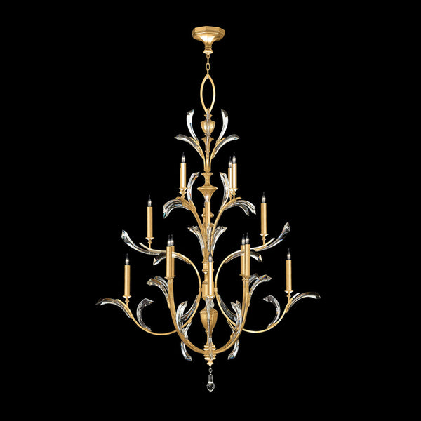 Chandelier, Round, 16-Light, Gold Leaf, 56"W (702040-SF3 NJ02)