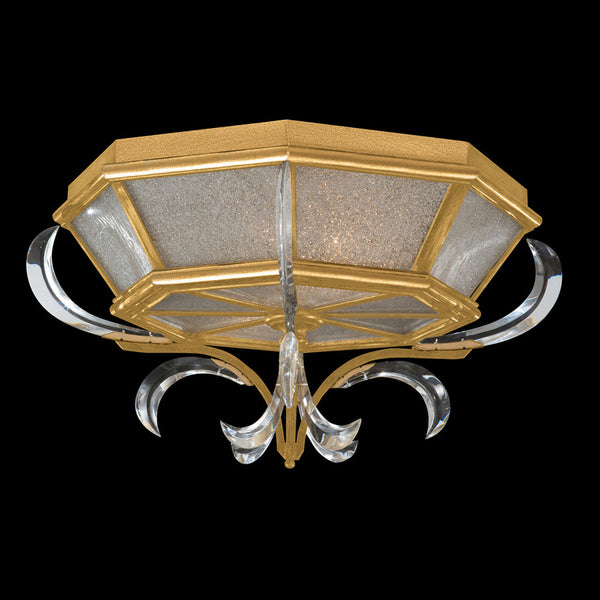 Flush Mount, Round, 2-Light, Gold Leaf, 26"W (704240-SF3 NJ0A)