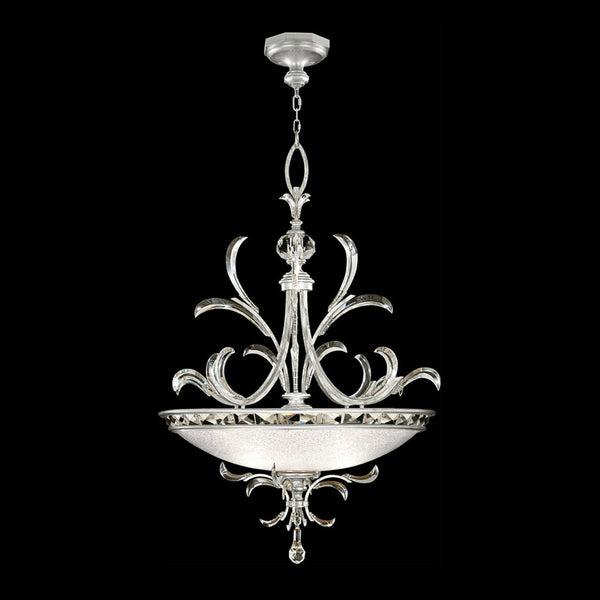 Pendant, Round, 3-Light, Silver Leaf, 44"W (704440-SF4 NJ0G)