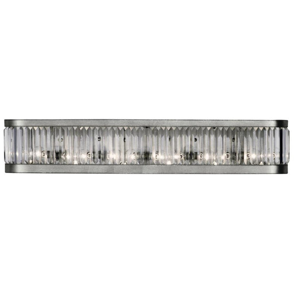 Wall Sconce, 6-Light, Silver Leaf, Multi-faceted  Panels, 7"H (706650ST 6EMV)