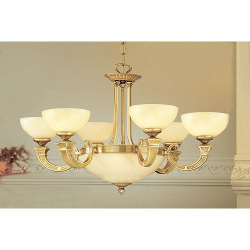 Bronze Eight-Light Chandelier