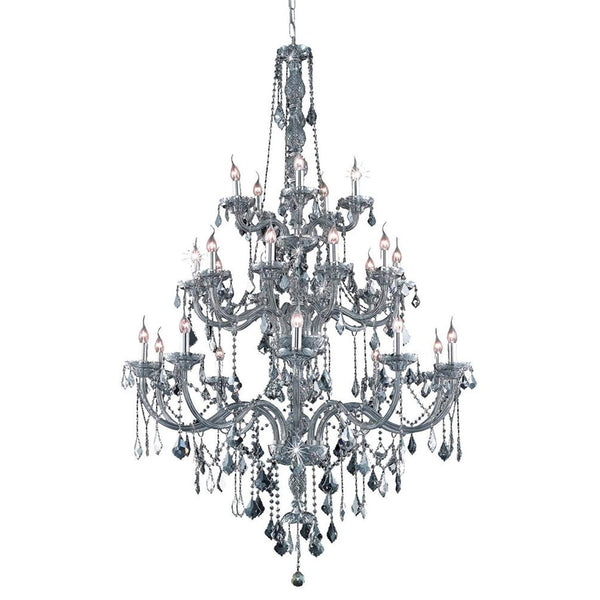 Verona Silver Shade Twenty-Five Light Chandelier with Royal Cut Crystals