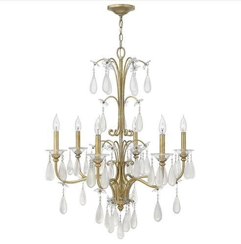 Gold Six-Light Chandelier