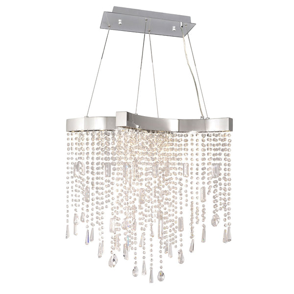 Polished Chrome Ten-Light LED Pendant