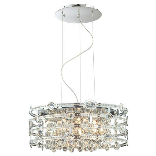 Mica Chrome Six-Light Pendant