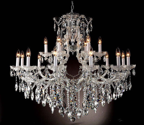 18 Lights Maria Theresa crystal chandelier dressed with clear crystals