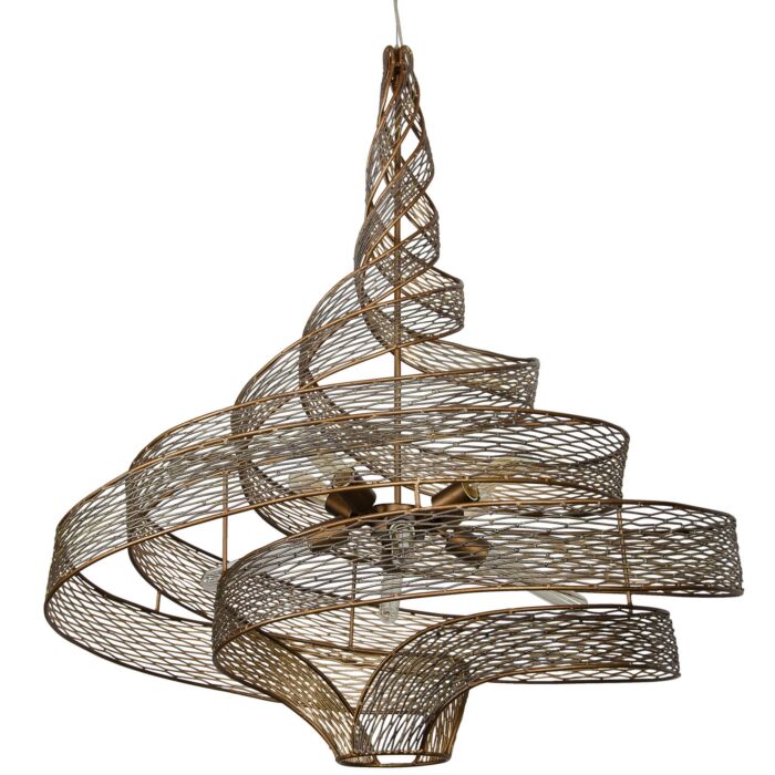 Flow 8-Light Pendant in Hammered Ore