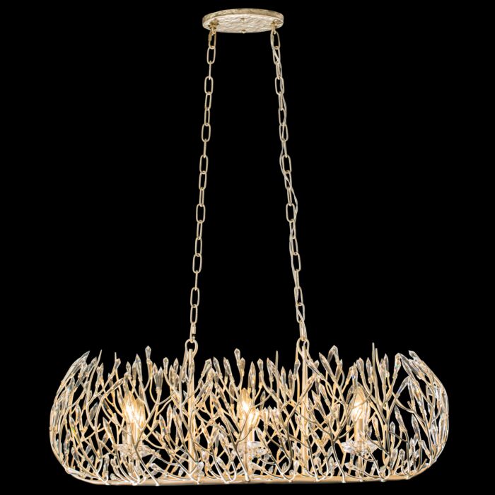 Bask 6-Light Linear Pendant in Gold Dust