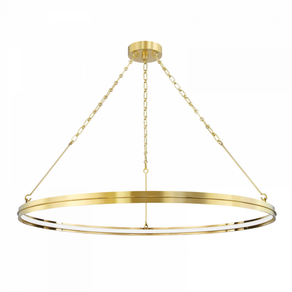 Chandelier, 1-Light, LED, Aged Brass, 42"W (7142-Agb A8M4T)