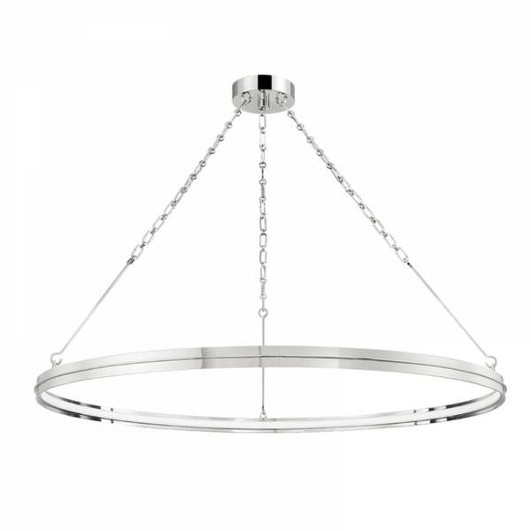 Chandelier, 1-Light, LED, Polished Nickel, 42"W (7142-Pn Ue9A)