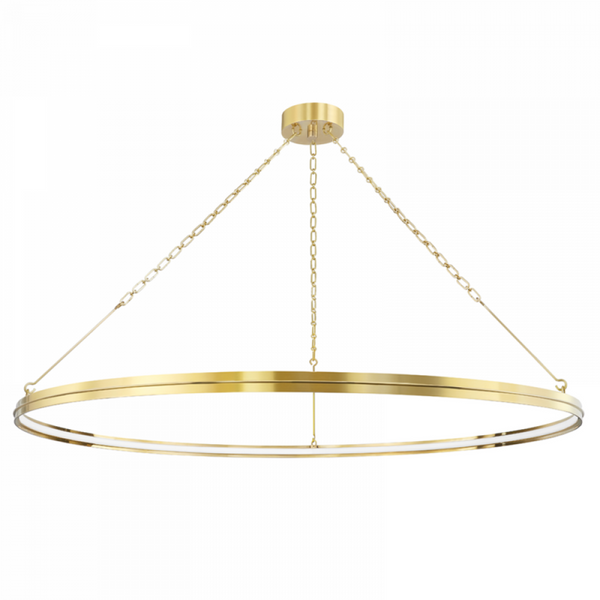 Chandelier, 1-Light, LED, Aged Brass, 56"W (7156-Agb A8M4U)