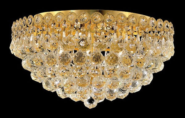 4 light flush mount crystal ceiling light droped with crystal ball