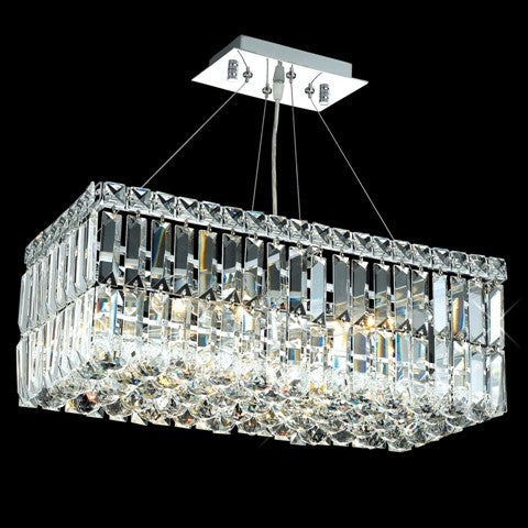 4 Light contemporary crystal chandelier Chrome plated