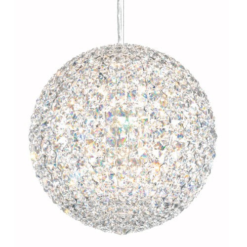 Stainless Steel 12-Light Clear Spectra Crystal Pendant, 12W x 12H x 12D