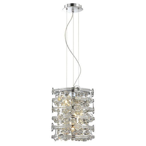 Mica Chrome Three-Light Pendant