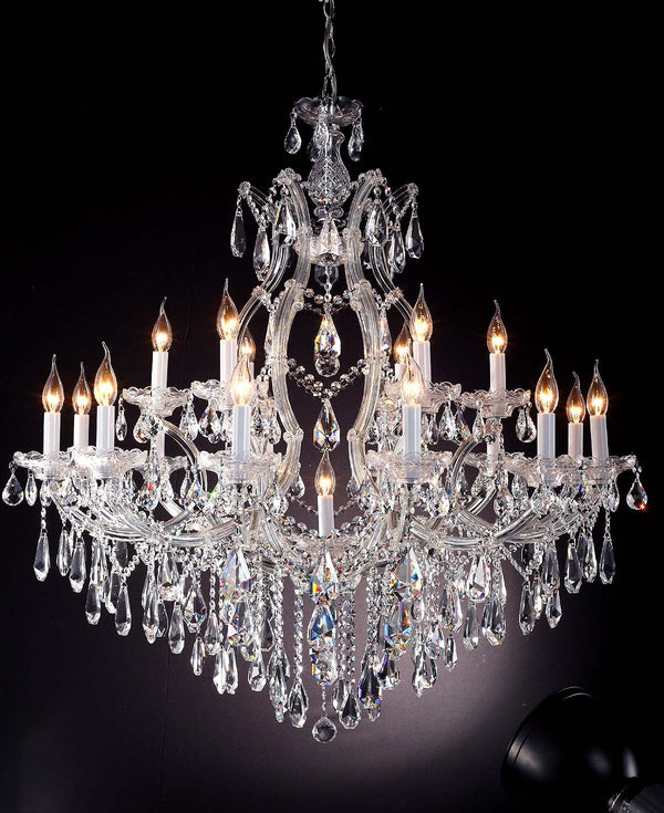 18 Lights Maria Theresa crystal chandelier dressed with clear crystals