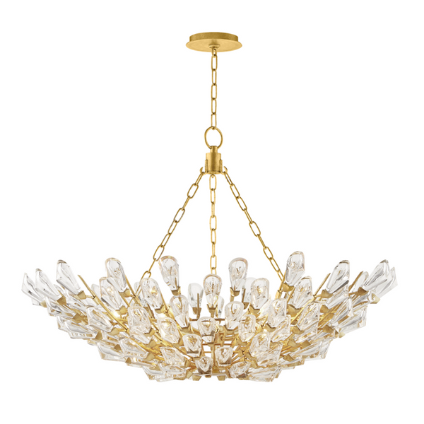 Chandelier, 10-Light, Gold Leaf, 39.5"W (7240-GL A5LH3)