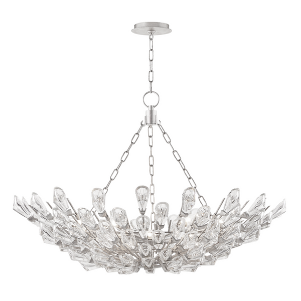 Chandelier, 10-Light, Silver Leaf, 39.5"W (7240-SL A5LH4)