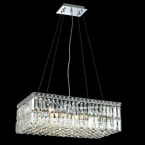 6 Light contemporary crystal chandelier Chrome plated