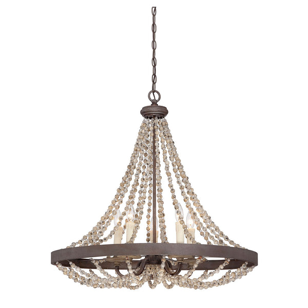 House Mallory Bronze Five-Light Pendant