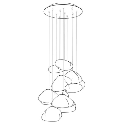 Blown Glass Random Ceiling light fitting Pendant Light