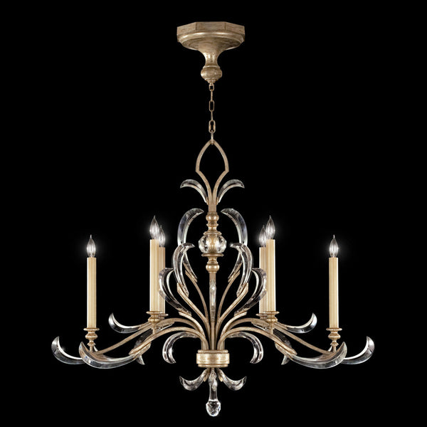 Chandelier, Oblong, 6-Light, Silver, 44"W (739240ST 99E6)