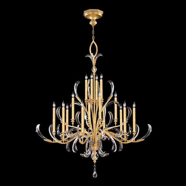 Chandelier, Round, 16-Light, Gold Leaf, 58"W (739640-SF3 NJ1M)