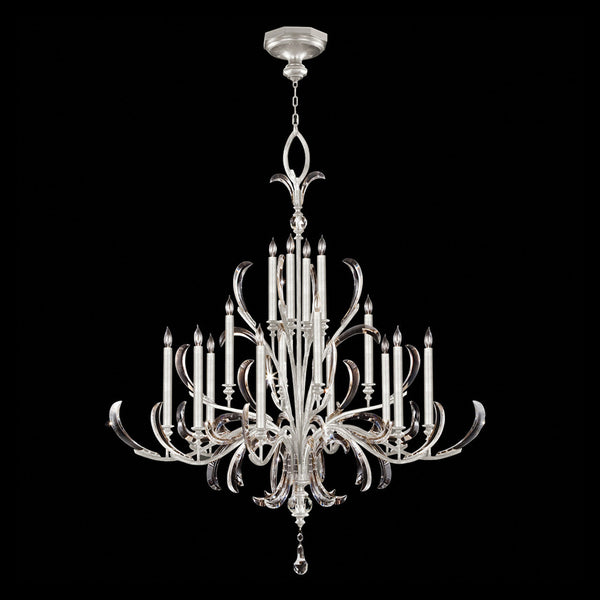 Chandelier, Round, 16-Light, Silver Leaf, 58"W (739640-SF4 NJ1N)