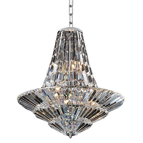 Auletta Chrome 18-Light 30-Inch Wide Chandelier with Firenze Clear Crystal