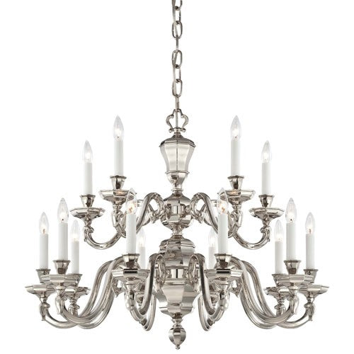 Casoria Polished Nickel 15-Light Chandelier