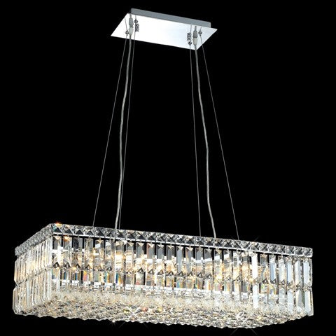 16 Light contemporary crystal chandelier Chrome plated