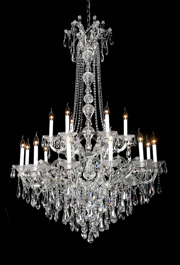 18 Lights Maria Theresa crystal chandelier dressed with clear crystals