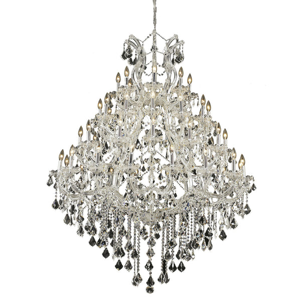 Maria Theresa Chrome Forty-Nine Light 46-Inch Chandelier with Royal Cut Clear Crystal