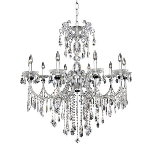 Steffani Chrome 10-Light Chandelier with Firenze Clear Crystal