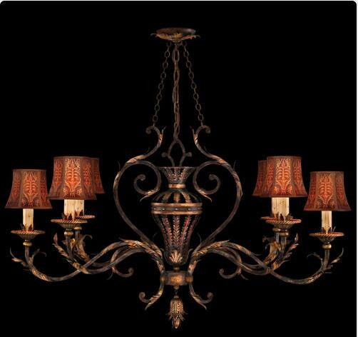 Six-Light Chandelier in Bronzed Sienna Finish