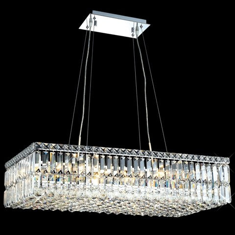 16 Light contemporary crystal chandelier Chrome plated