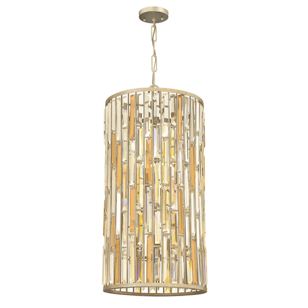 Silver Leaf 16-Inch Six-Light Foyer Pendant